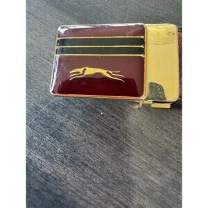 Vtg Jaguar Leather Belt 38-40 Oil Tanned Cowhide Auto Enthusiasts Collectors